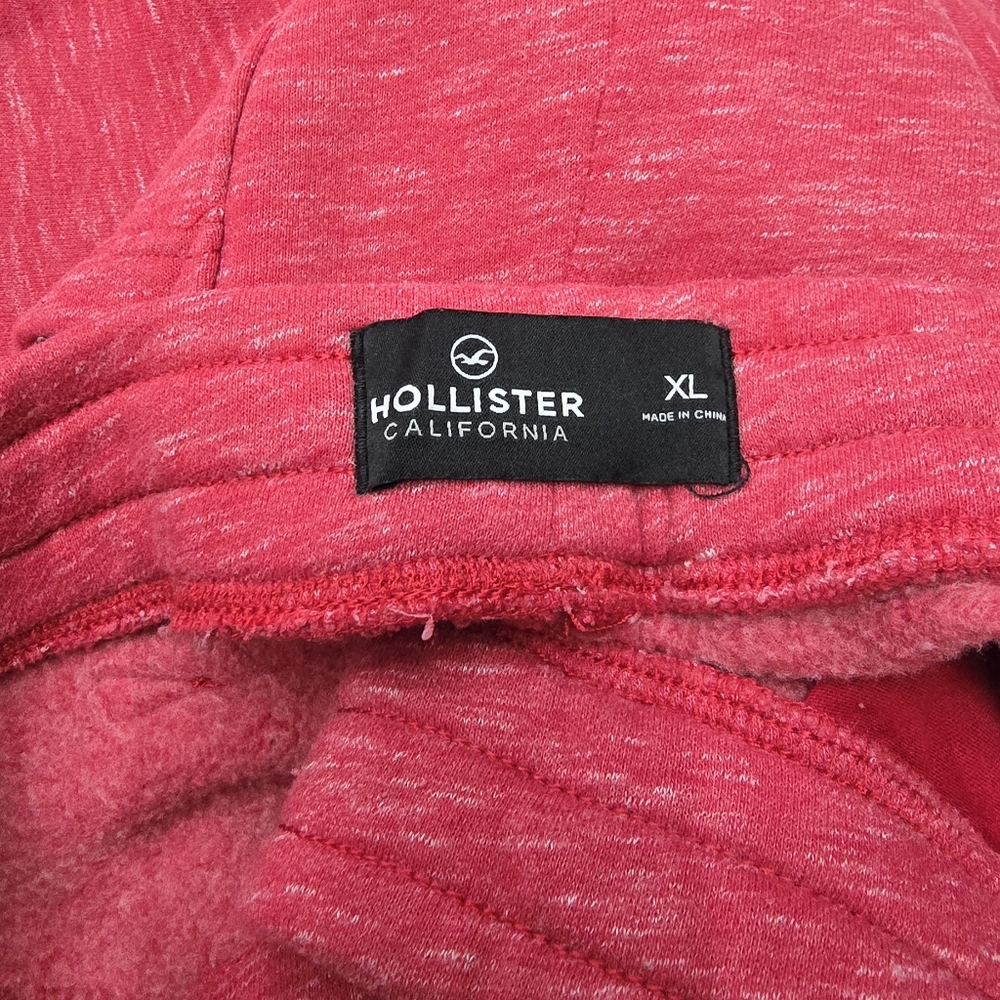 Hollister Red Jogger Sweatpants with Black Drawstrings - Picture 3 of 3